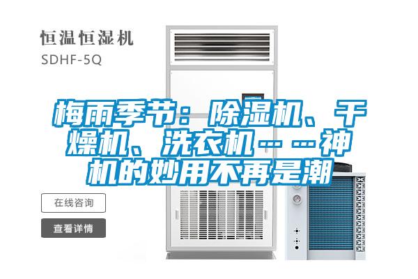 梅雨季節(jié)：除濕機(jī)、干燥機(jī)、洗衣機(jī)……神機(jī)的妙用不再是潮
