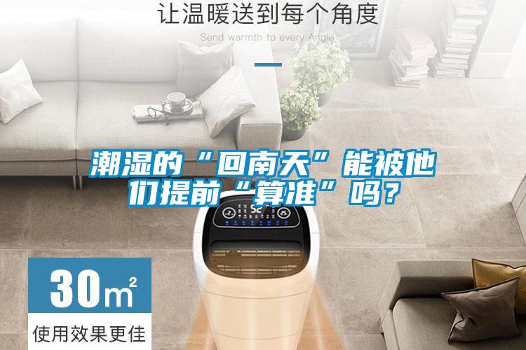 潮濕的“回南天”能被他們提前“算準”嗎？