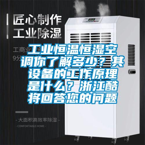 工業恒溫恒濕空調你了解多少？其設備的工作原理是什么？浙江酷將回答您的問題