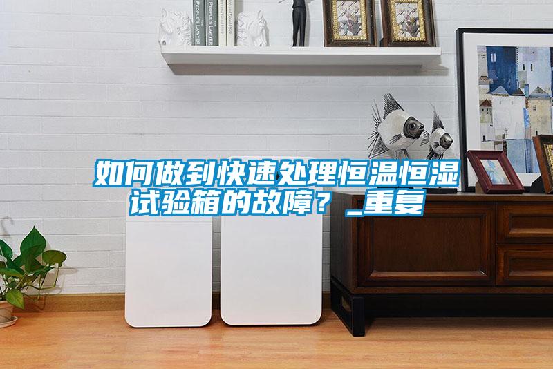 如何做到快速處理恒溫恒濕試驗(yàn)箱的故障？_重復(fù)