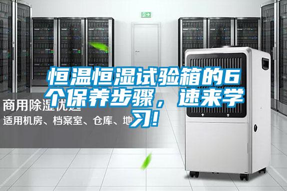 恒溫恒濕試驗(yàn)箱的6個(gè)保養(yǎng)步驟，速來學(xué)習(xí)!